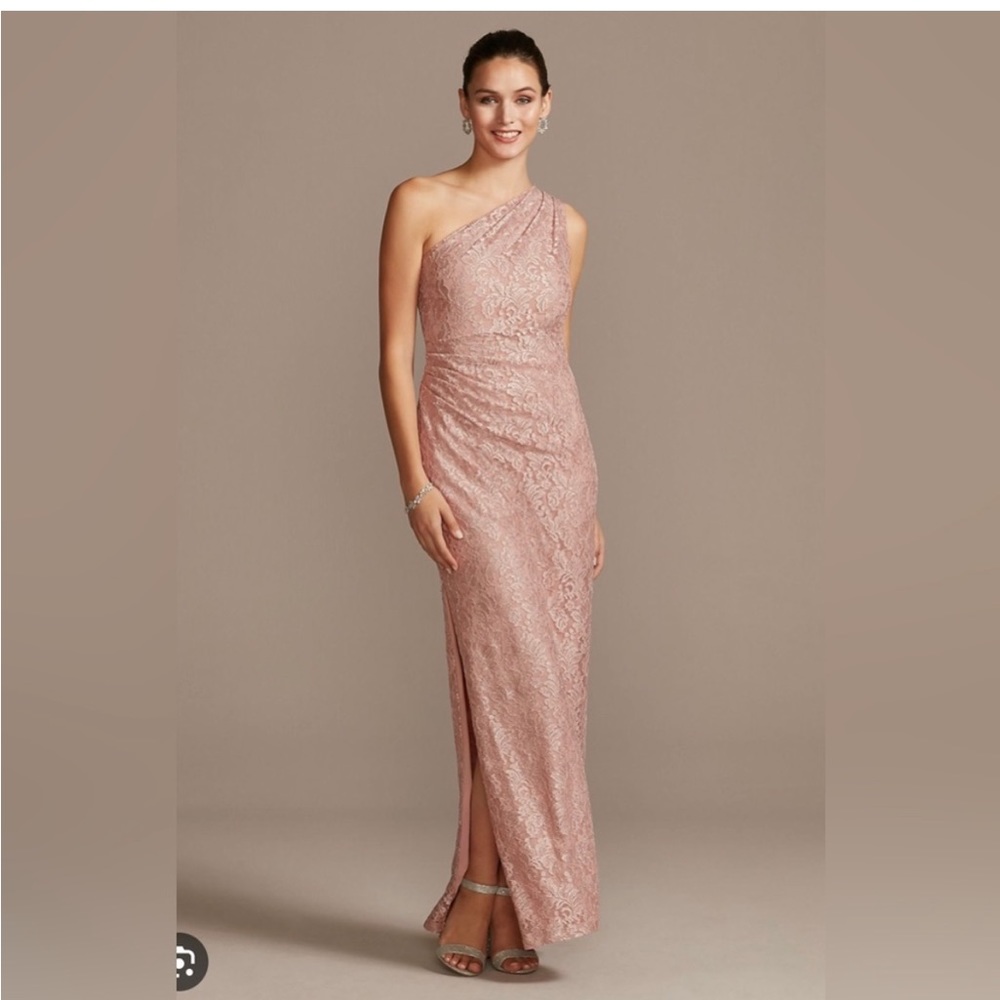 NWOT MARINA lace one shoulder gown